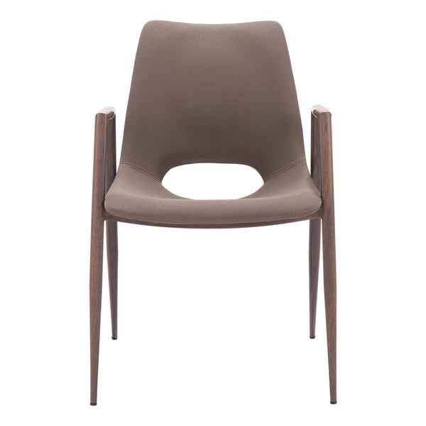 Desi Dining Chair (Set of 2) Brown & Walnut
