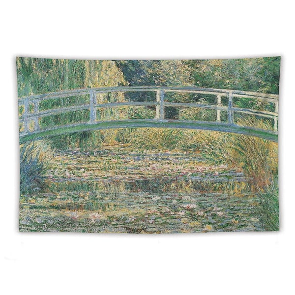 HD. The Water Lily Pond by Claude Monet Tapestry