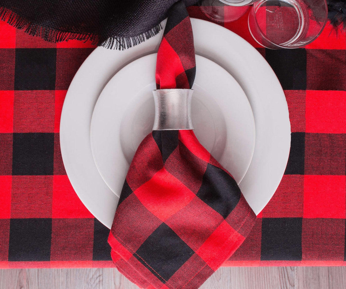 Red and Black Tablecloth