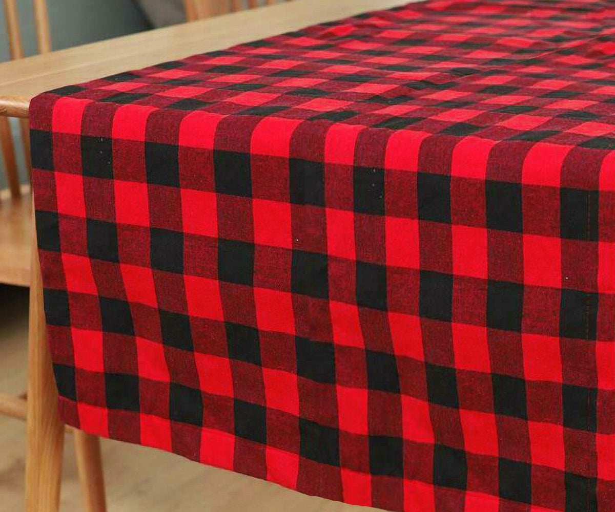 Red and Black Tablecloth