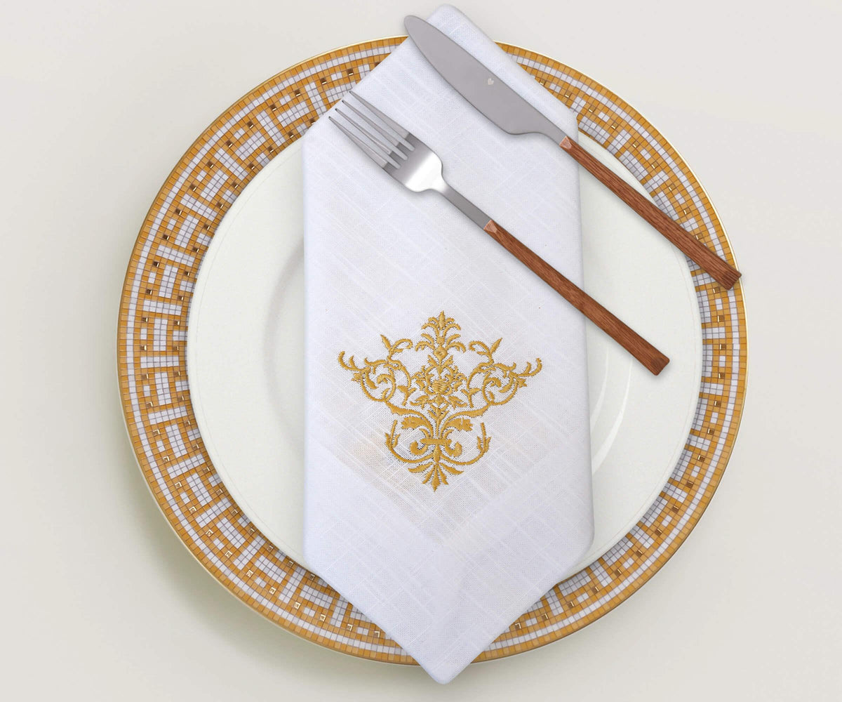 White Napkins - Embroidery Napkins