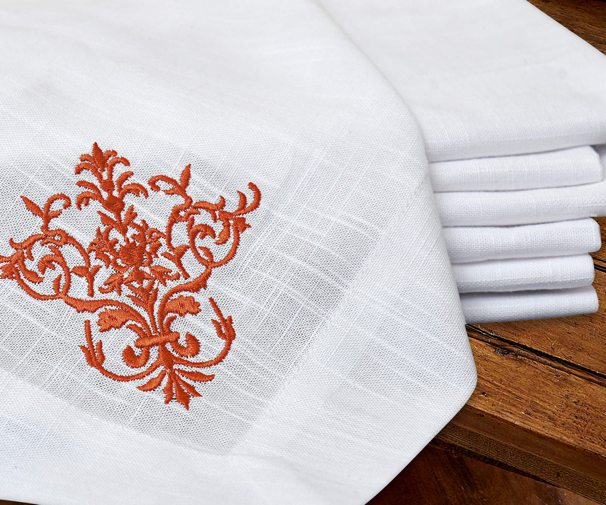 White Napkins - Embroidery Napkins