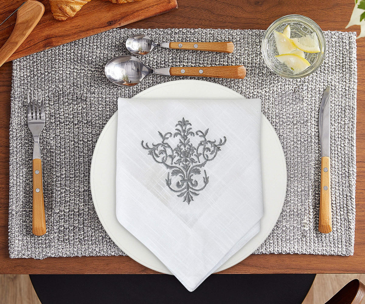White Napkins - Embroidery Napkins