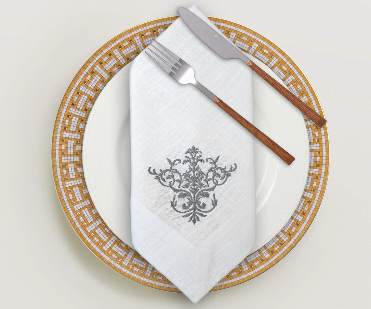 White Napkins - Embroidery Napkins