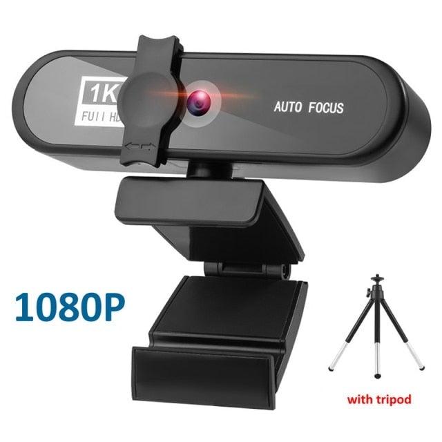 2K 4K Pc Webcam With Gift Tripod Autofocus Usb Web Camera Laptop Mini Camera 1080P with Microphone For Full Widescreen Laptop USB Webcams Privacy Shutter Tripod Desktop Notebook Webcam Video Calling Recording Webcam