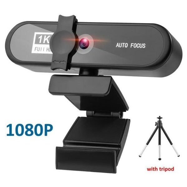 2K 4K Pc Webcam With Gift Tripod Autofocus Usb Web Camera Laptop Mini Camera 1080P with Microphone For Full Widescreen Laptop USB Webcams Privacy Shutter Tripod Desktop Notebook Webcam Video Calling Recording Webcam