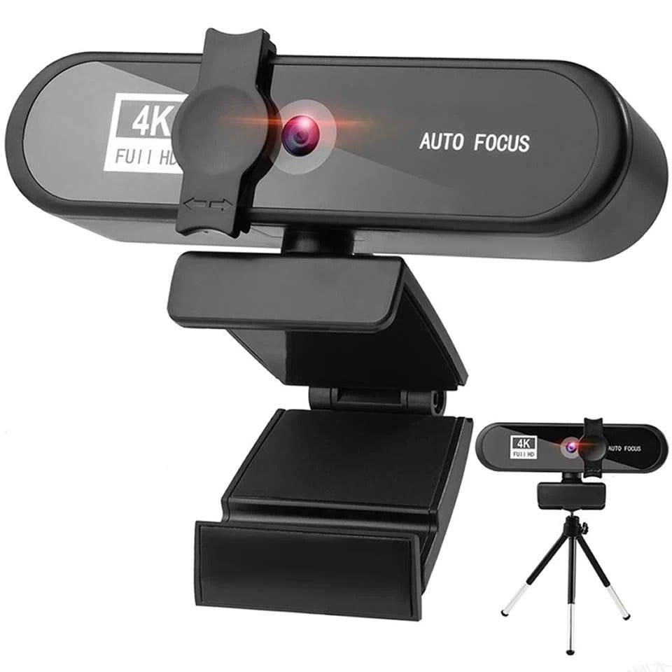 2K 4K Pc Webcam With Gift Tripod Autofocus Usb Web Camera Laptop Mini Camera 1080P with Microphone For Full Widescreen Laptop USB Webcams Privacy Shutter Tripod Desktop Notebook Webcam Video Calling Recording Webcam