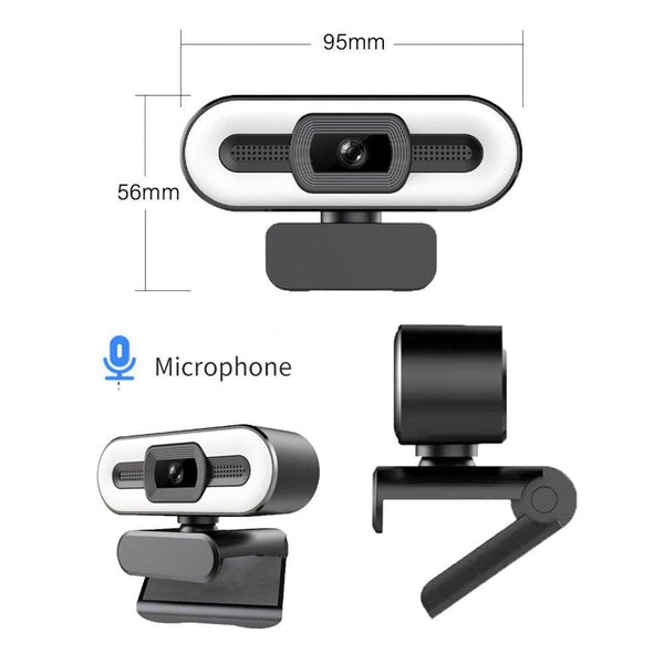 2K Webcam Web Camera Study Chat Work PC Laptop Desktop USB With Microphone WebCamera Home Auto Light Correction for Desktop Laptop Streaming Computer USB Web Camera
