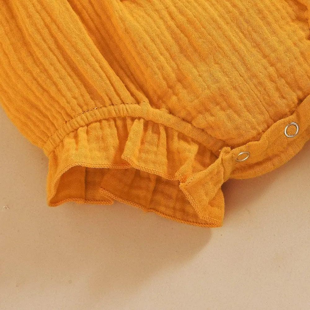 2Pc Summer Newborn Baby Girls Romper Headband Ruffles Sleeveless Clothes - Ruffle Romper Baby girl clothes