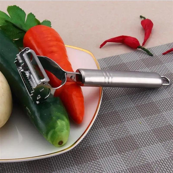 2PCS Stainless Steel Multi-function Vegetable Peeler And Cutter Peeler Potato Carrot Kitchen Tool