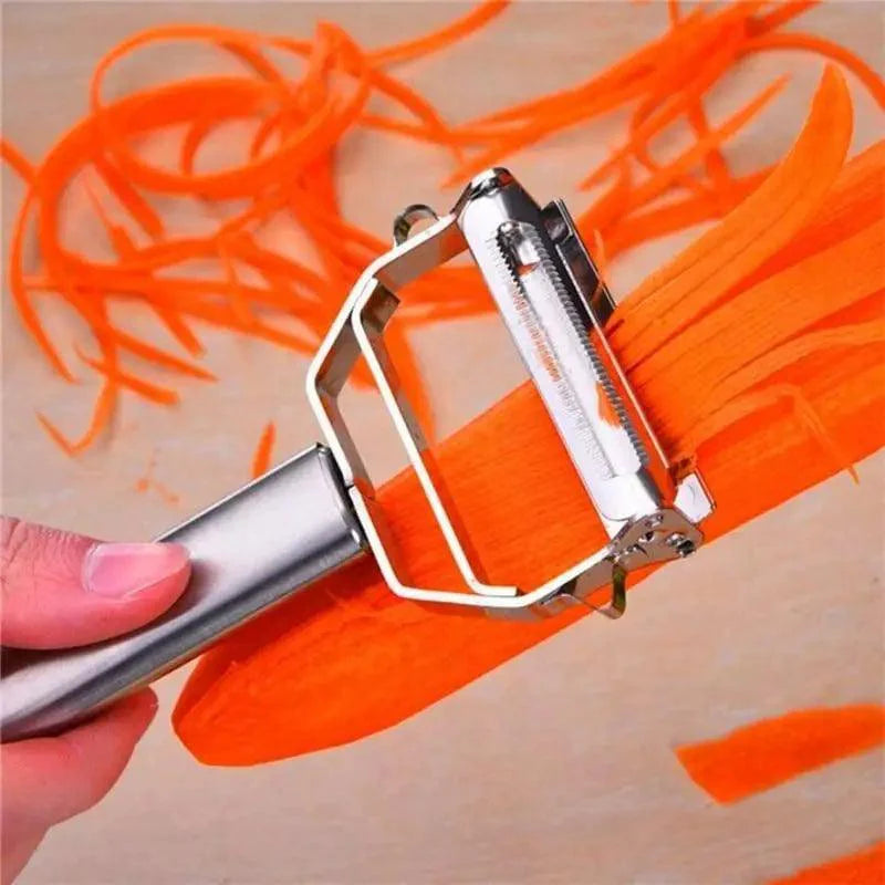 2PCS Stainless Steel Multi-function Vegetable Peeler And Cutter Peeler Potato Carrot Kitchen Tool