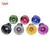 2Pcs Bike Lightweight Bar End Plugs Aluminum Road Bicycle Grip Anti-Slip Handlebar Caps Bike Bar End Plugs Bike Handlebar Caps Handlebar End Plugs For Most Bicycles Road Bike Mountain Bike