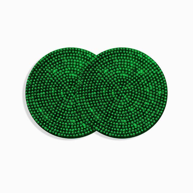 2PCS Diamond Car Coaster Water Cup Slot Non-Slip Mat Silica Gel Pad Bling Car Coasters Silicone Crystal Car Cup Holder Mat Car Gadget Universal Bling Car Cup Mat Holder Insert Crystal Rhinestone Vehicle Cup Coaster Bling Car Accessories for Woman