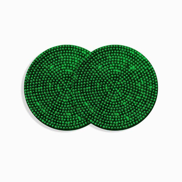 2PCS Diamond Car Coaster Water Cup Slot Non-Slip Mat Silica Gel Pad Bling Car Coasters Silicone Crystal Car Cup Holder Mat Car Gadget Universal Bling Car Cup Mat Holder Insert Crystal Rhinestone Vehicle Cup Coaster Bling Car Accessories for Woman