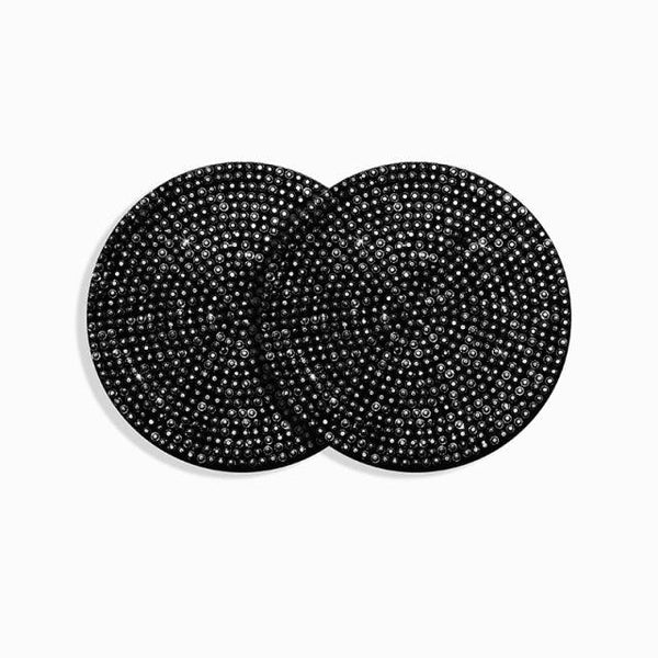 2PCS Diamond Car Coaster Water Cup Slot Non-Slip Mat Silica Gel Pad Bling Car Coasters Silicone Crystal Car Cup Holder Mat Car Gadget Universal Bling Car Cup Mat Holder Insert Crystal Rhinestone Vehicle Cup Coaster Bling Car Accessories for Woman