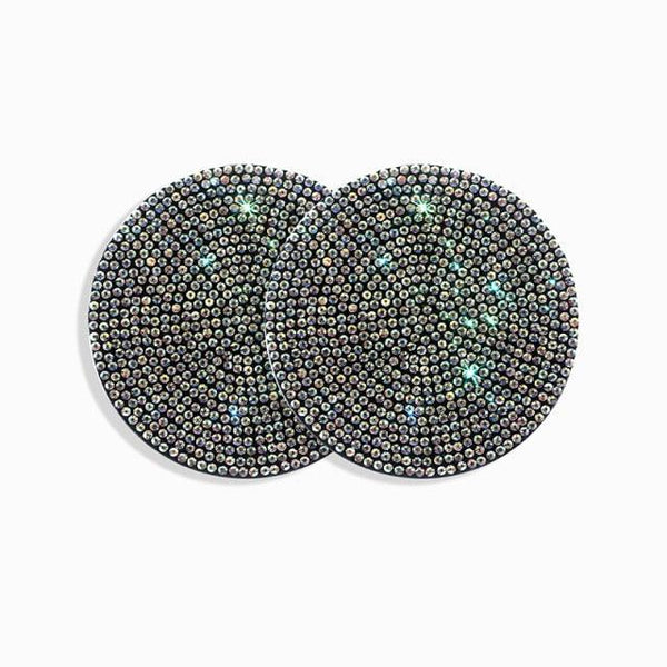 2PCS Diamond Car Coaster Water Cup Slot Non-Slip Mat Silica Gel Pad Bling Car Coasters Silicone Crystal Car Cup Holder Mat Car Gadget Universal Bling Car Cup Mat Holder Insert Crystal Rhinestone Vehicle Cup Coaster Bling Car Accessories for Woman