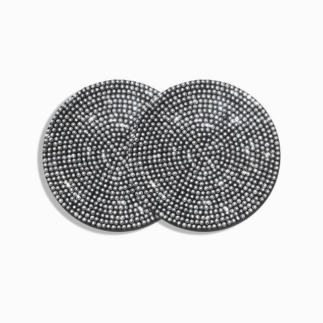 2PCS Diamond Car Coaster Water Cup Slot Non-Slip Mat Silica Gel Pad Bling Car Coasters Silicone Crystal Car Cup Holder Mat Car Gadget Universal Bling Car Cup Mat Holder Insert Crystal Rhinestone Vehicle Cup Coaster Bling Car Accessories for Woman