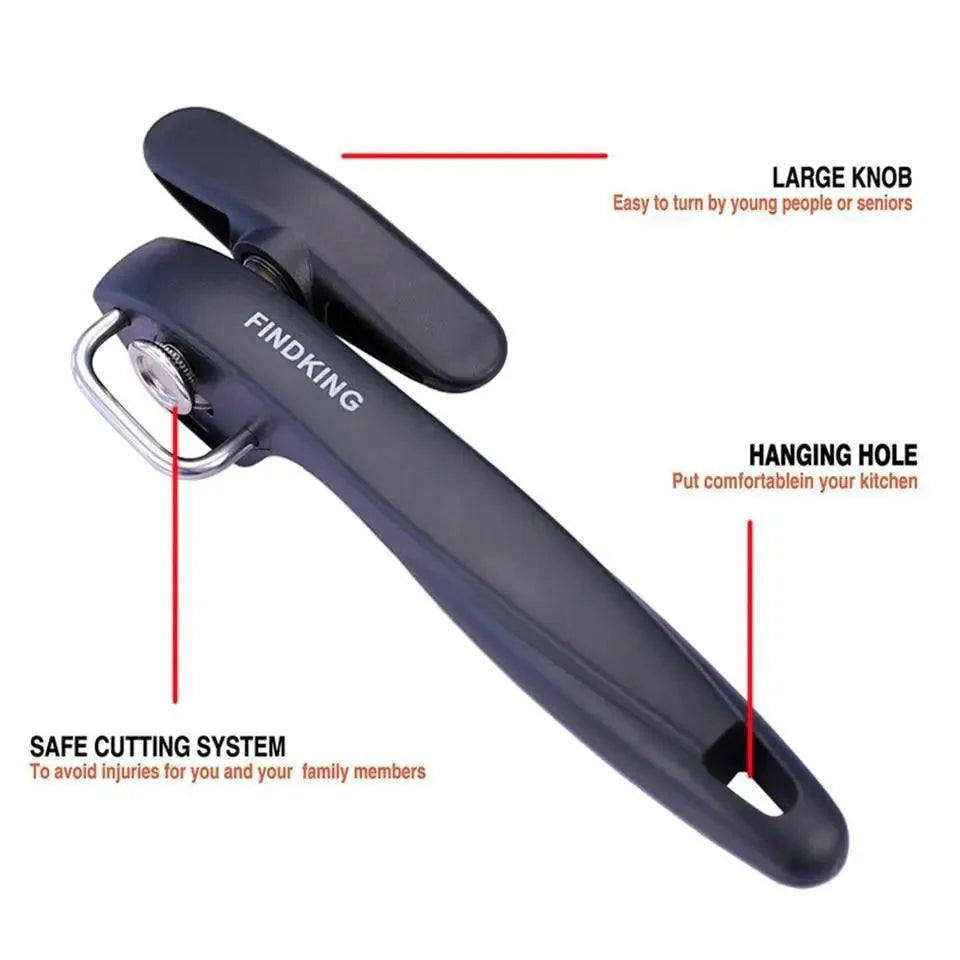 2PCS Durable Cans Opener Kitchen Tools Professional handheld Manual Stainless Steel Can Opener Side Cut Manual Jar opener