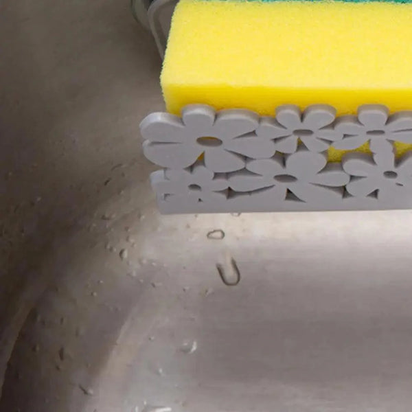 2PCS Durable Kitchen Bathroom Drying Rack Toilet Sink Suction Sponges Holder Rack Suction Cup Dish Cloths Holder Scrubbers Soap Storage