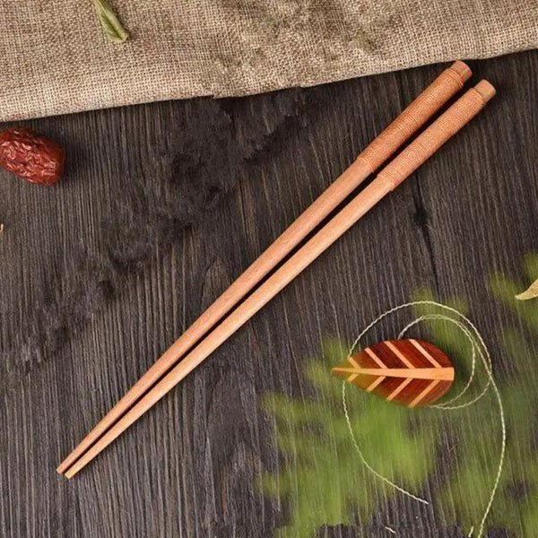 2PCS Incredible Handmade Japanese Natural Chestnut Wood Sushi Chopsticks Set Value Gift Sushi Chinese food