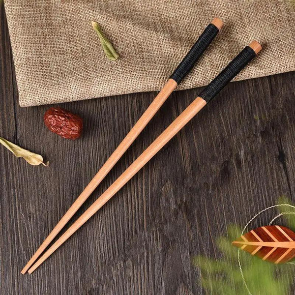2PCS Incredible Handmade Japanese Natural Chestnut Wood Sushi Chopsticks Set Value Gift Sushi Chinese food