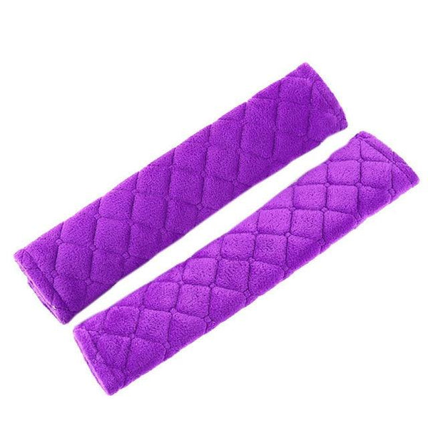 2pcs Seat Belt Covers Fuzzy Seat Belt Pads for Shoulder Soft Comfy Soft Velvet Car Shoulder Pad For Adults Youth Kids Car Truck SUV Airplane Backpack Straps Car Seat Belt Pad Belt Strap Covers for Car