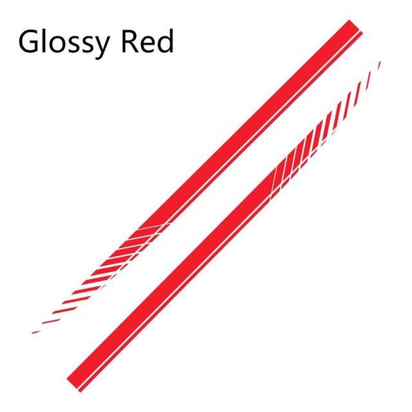 2PCS Universal Car Side Skirt Decal Stickers Body Side Sports Racing Stripe Car Side Stripes Universal Racing Sticker Decals Side Stripe Skirts Stickers Body Side Graphics Vinyl Sticker Decals Racing Sport Automobiles Body Wrap Car Accessories