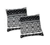 DaDa Bedding Aztec Black & White Diamonds Throw Pillow Covers - 18