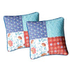 DaDa Bedding Set of 2-Pieces Bohemian Vibes Patchwork Floral Throw Pillow Covers, 18