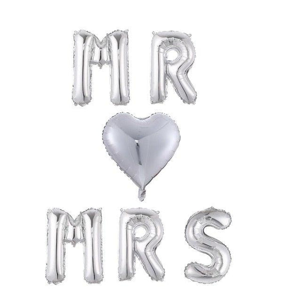 2pcs/lot Good Quality 36inch Round White and black Print Mr&Mrs Latex Balloons For Happy Wedding And  Valentine's Day