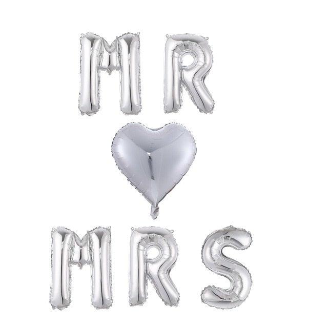 2pcs/lot Good Quality 36inch Round White and black Print Mr&Mrs Latex Balloons For Happy Wedding And  Valentine's Day