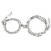 2pcs/Set Stainless Steel Double Chain Vintage Couple Bracelet Heart Magnet Attractive Magnetic Bracelet Oval Chain Paperclip Chain Double Layer Love Heart Magnet Bangle Bracelets Hypoallergenic Engraved Adjustable Couple Bracelet Set Gifts For Women Men