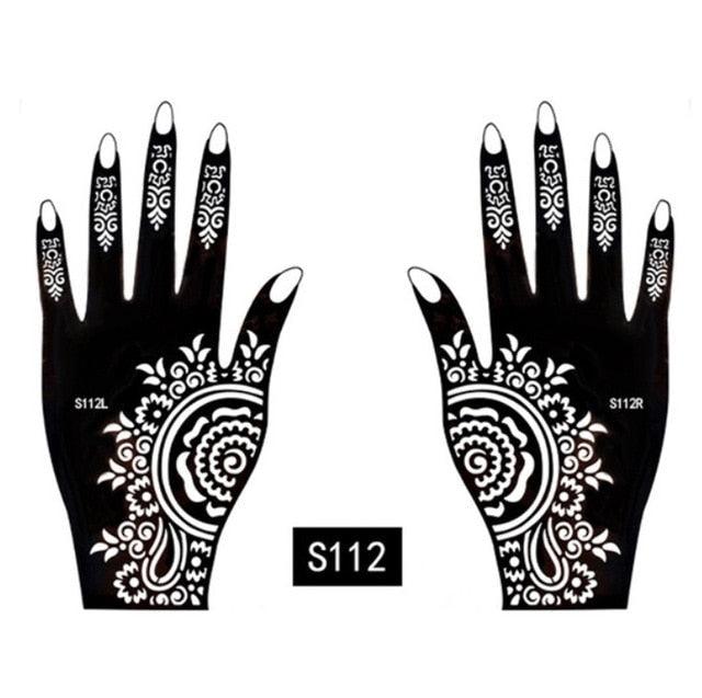 2Pcs/Set Temporary Womens Tattoo 25 Luxury Designs Body Art Waterproof Tattoo For Hands Wedding Party