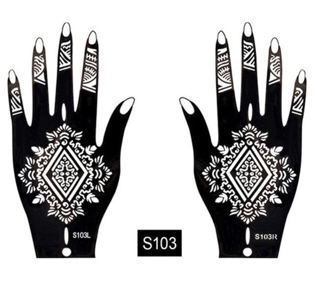 2Pcs/Set Temporary Womens Tattoo 25 Luxury Designs Body Art Waterproof Tattoo For Hands Wedding Party
