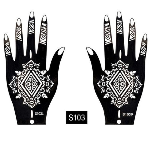 2Pcs/Set Temporary Womens Tattoo 25 Luxury Designs Body Art Waterproof Tattoo For Hands Wedding Party