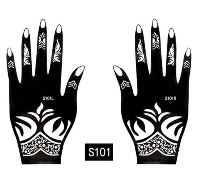2Pcs/Set Temporary Womens Tattoo 25 Luxury Designs Body Art Waterproof Tattoo For Hands Wedding Party