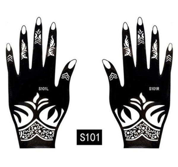 2Pcs/Set Temporary Womens Tattoo 25 Luxury Designs Body Art Waterproof Tattoo For Hands Wedding Party