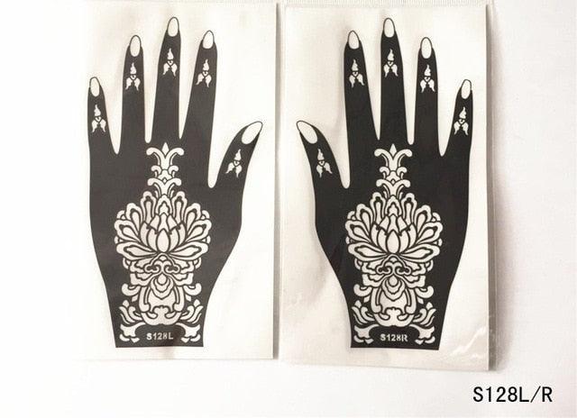 2Pcs/Set Temporary Womens Tattoo 25 Luxury Designs Body Art Waterproof Tattoo For Hands Wedding Party