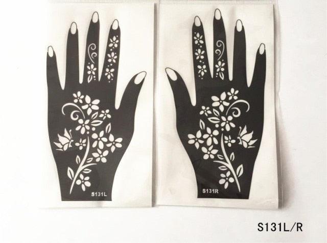 2Pcs/Set Temporary Womens Tattoo 25 Luxury Designs Body Art Waterproof Tattoo For Hands Wedding Party