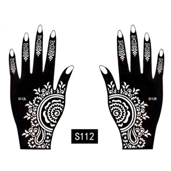 2Pcs/Set Temporary Womens Tattoo 25 Luxury Designs Body Art Waterproof Tattoo For Hands Wedding Party