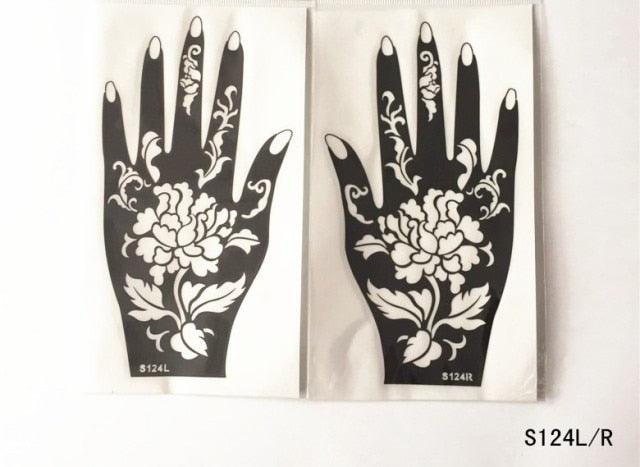 2Pcs/Set Temporary Womens Tattoo 25 Luxury Designs Body Art Waterproof Tattoo For Hands Wedding Party