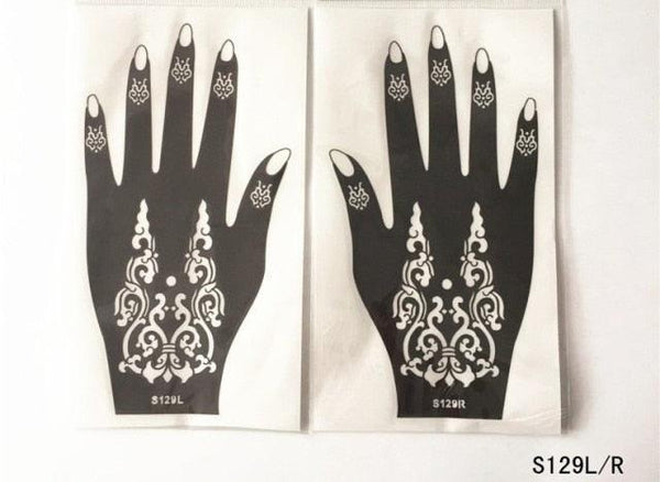 2Pcs/Set Temporary Womens Tattoo 25 Luxury Designs Body Art Waterproof Tattoo For Hands Wedding Party