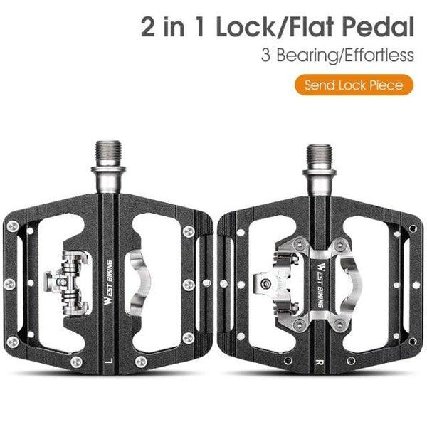 3 Bearings Bicycle Pedals Ultralight Anti-Slip Road Bike Pedal Cycling Sealed Bearing Bike Pedals Mountain Bike Pedals Composite Bearing Bicycle Pedals With Wide Flat Platform