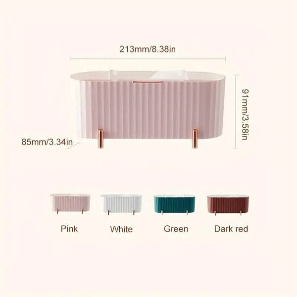 3 Compartments Cotton Swab Storage Box