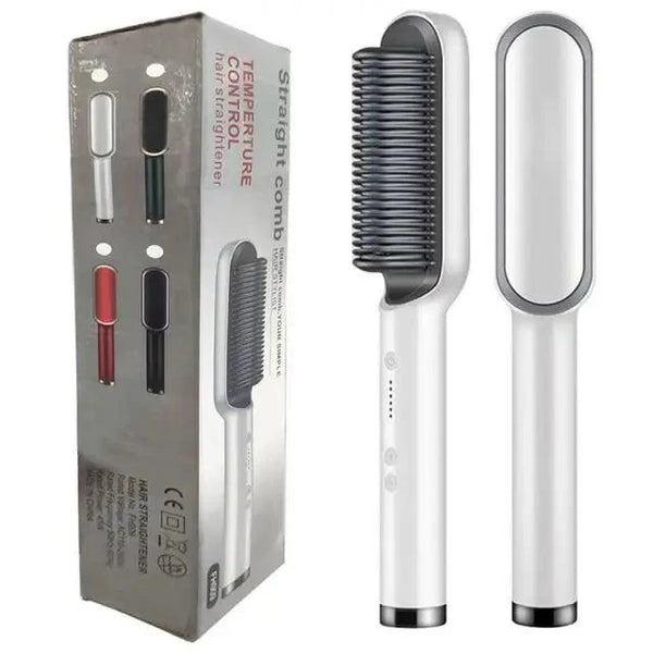 3 IN 1 Multifunctional Hair Straightener Comb Hair Black Red Straightening Brush Portable Comb Fast Heating Men Beard Straightener For Traveling Perfect Gift For Adults