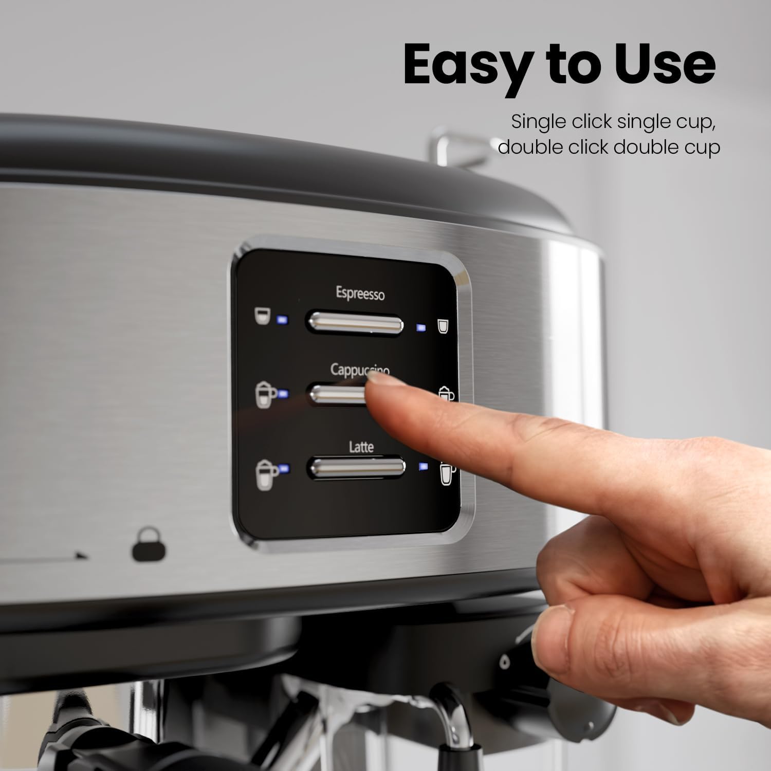 3 in 1 Professional Espresso Maker with Dual Heating System & Capsule Compatible CM8011 Kismile