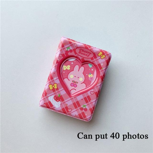 3 Inch Mini Photo Album 32 Pockets Square Hollow Card Holder Bronzing Stars Picture Storage Case PVC Photocard Holder DIY Photo Albums Birthday Gift Family Scrapbook Albums Family Anniversary Gift For Couple