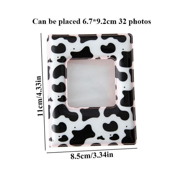 3 Inch Mini Photo Album 32 Pockets Square Hollow Card Holder Bronzing Stars Picture Storage Case PVC Photocard Holder DIY Photo Albums Birthday Gift Family Scrapbook Albums Family Anniversary Gift For Couple