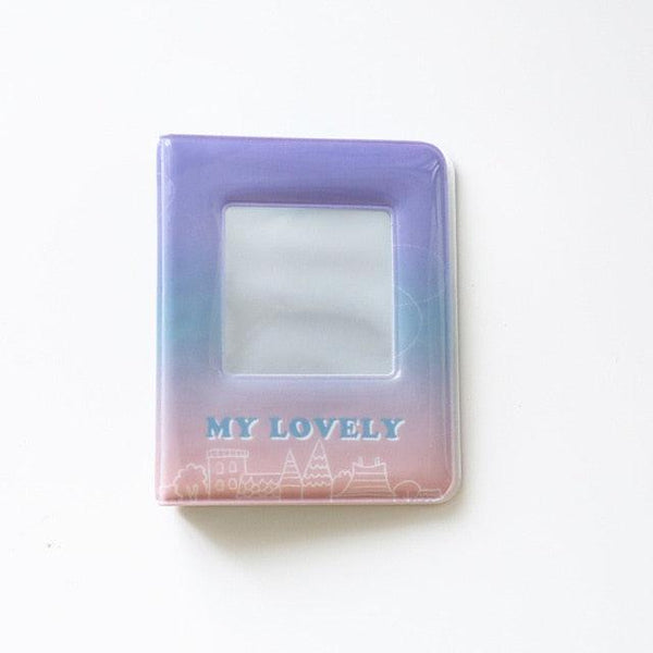 3 Inch Mini Photo Album 32 Pockets Square Hollow Card Holder Bronzing Stars Picture Storage Case PVC Photocard Holder DIY Photo Albums Birthday Gift Family Scrapbook Albums Family Anniversary Gift For Couple