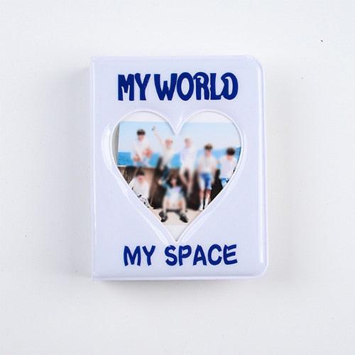 3 Inch Mini Photo Album 32 Pockets Square Hollow Card Holder Bronzing Stars Picture Storage Case PVC Photocard Holder DIY Photo Albums Birthday Gift Family Scrapbook Albums Family Anniversary Gift For Couple